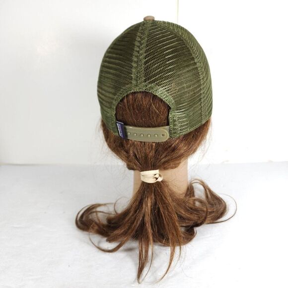 Patagonia Unisex Fitz Roy Crest Lopro OS Ash Tan Adjus Snapback Trucker Cap Hat - Picture 5 of 9